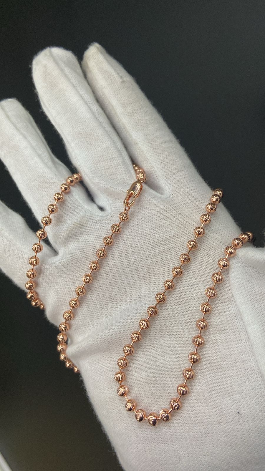 ¡Super Promoción! Cadena Militar Diamantado oro laminado 18k rosa