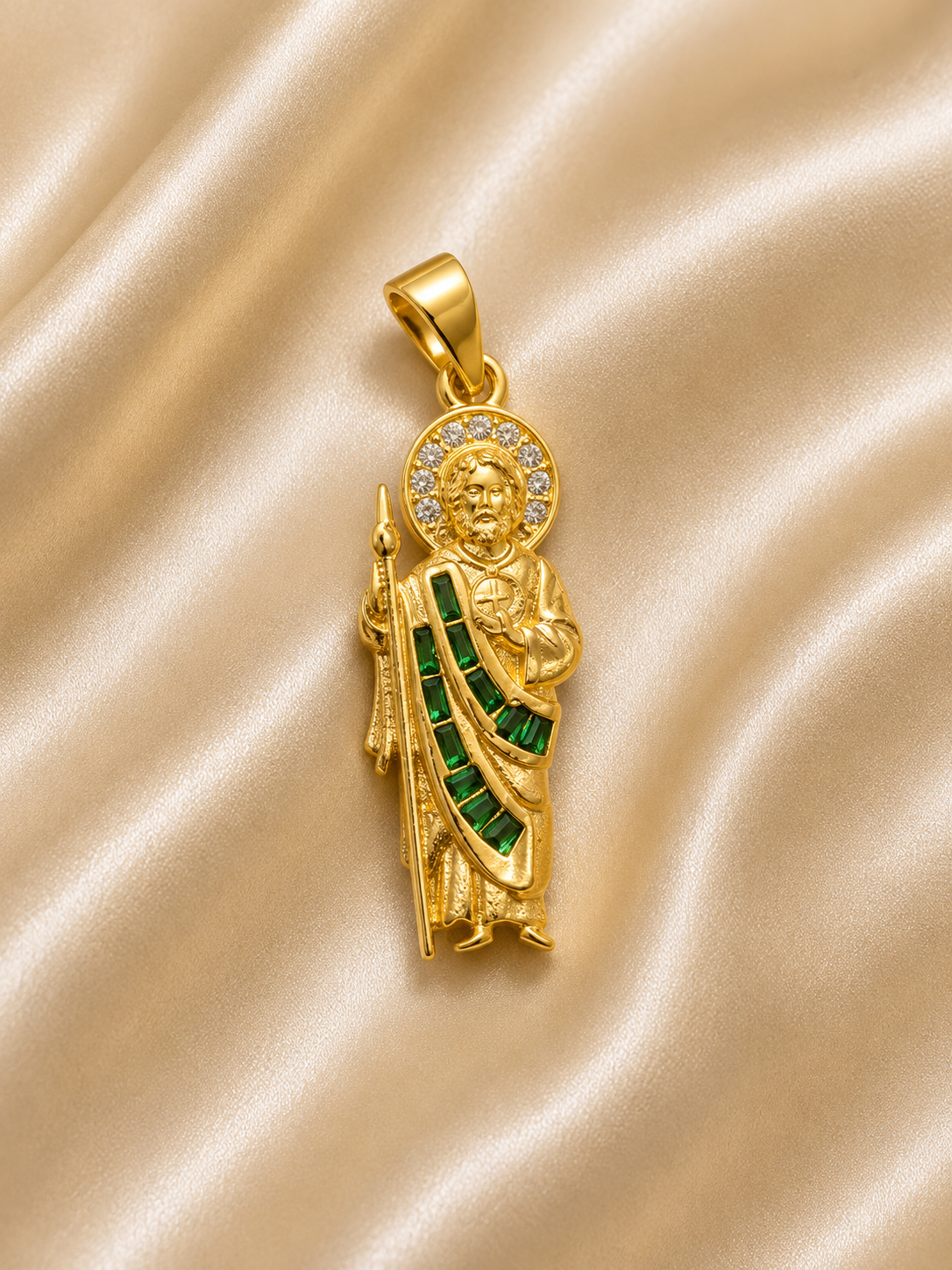 Dije San Judas Tadeo Circones Verde