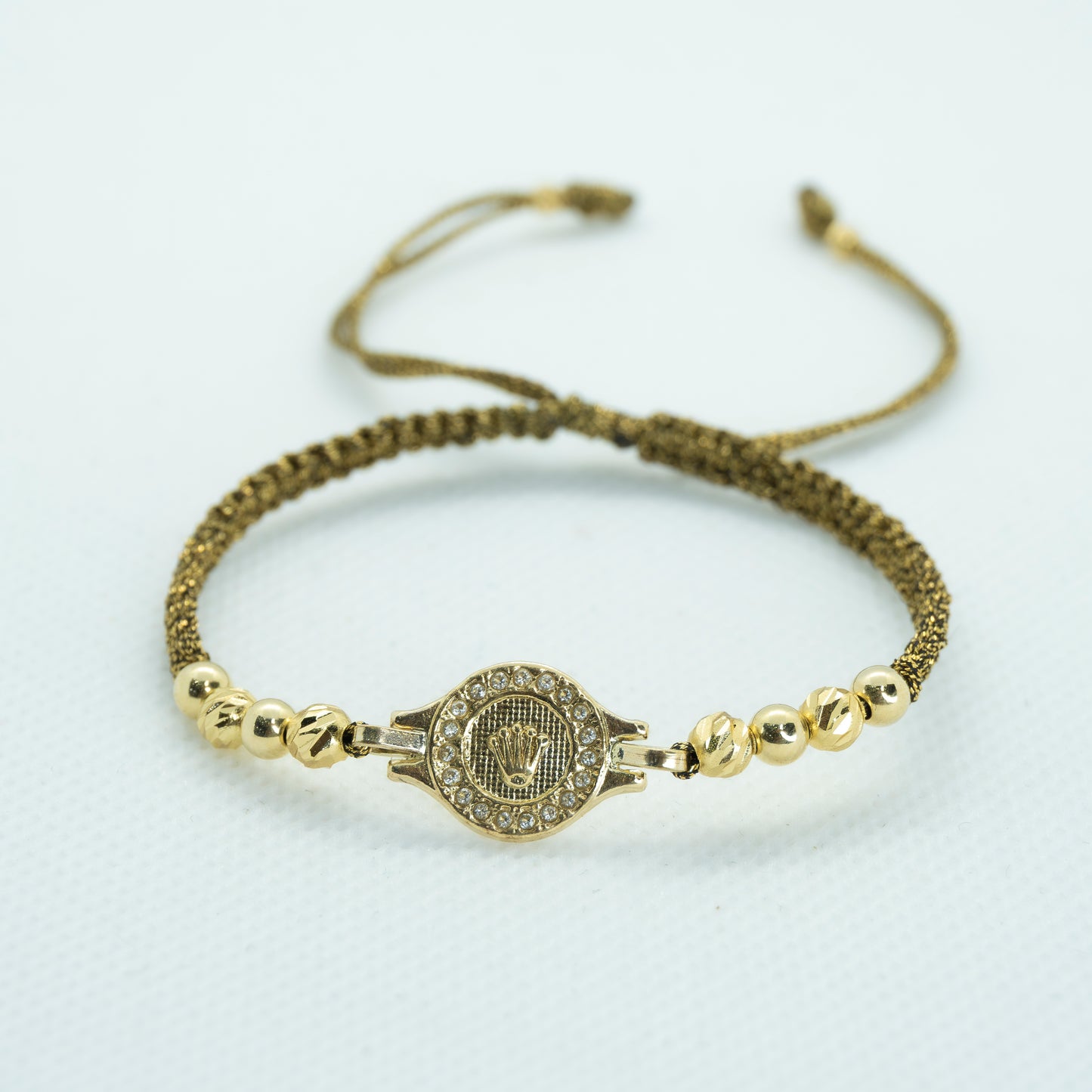 PULSERA TEJIDA RX MEDIANA. DORADA
