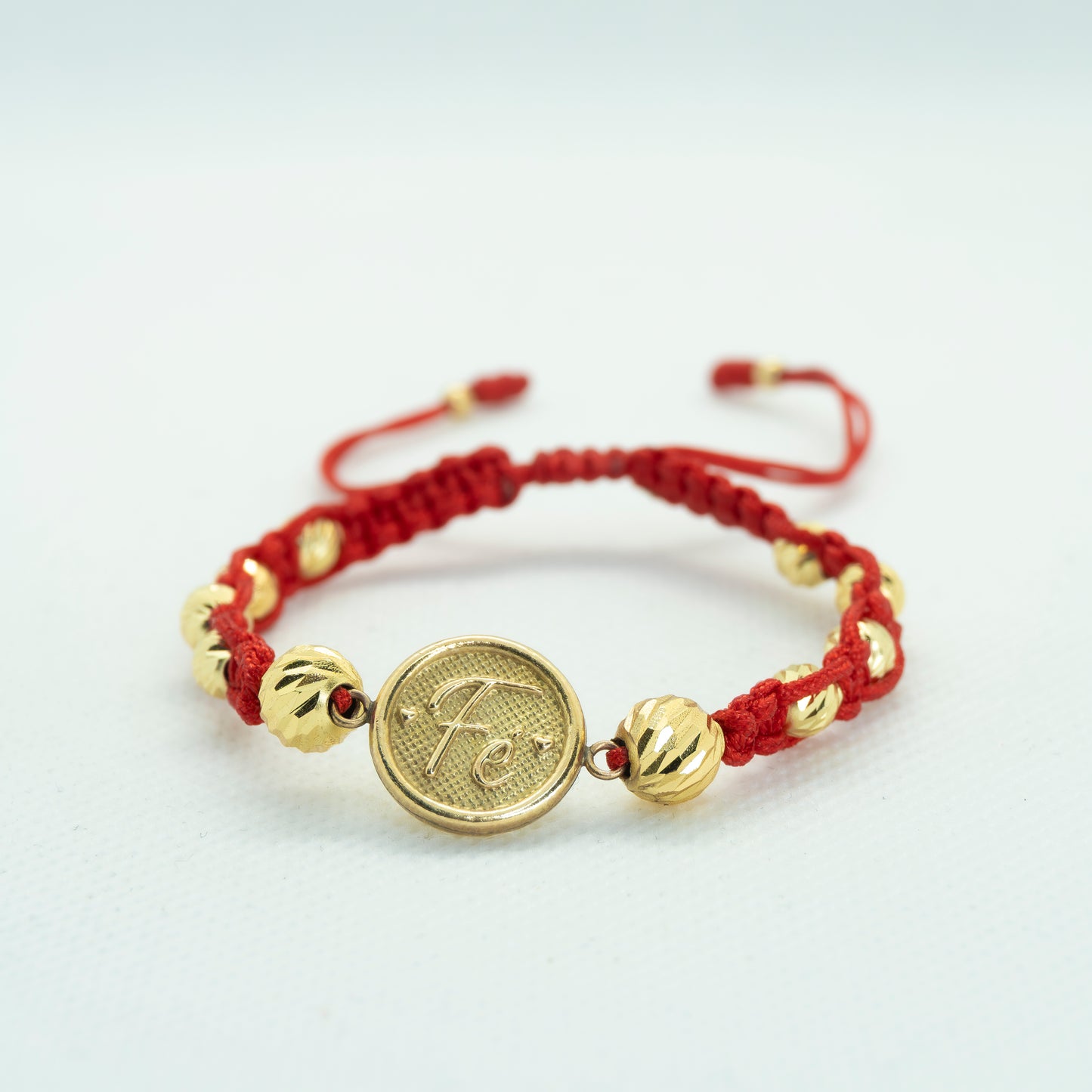 PULSERA TEJIDA CON BALIN DIAM. DIJE FE