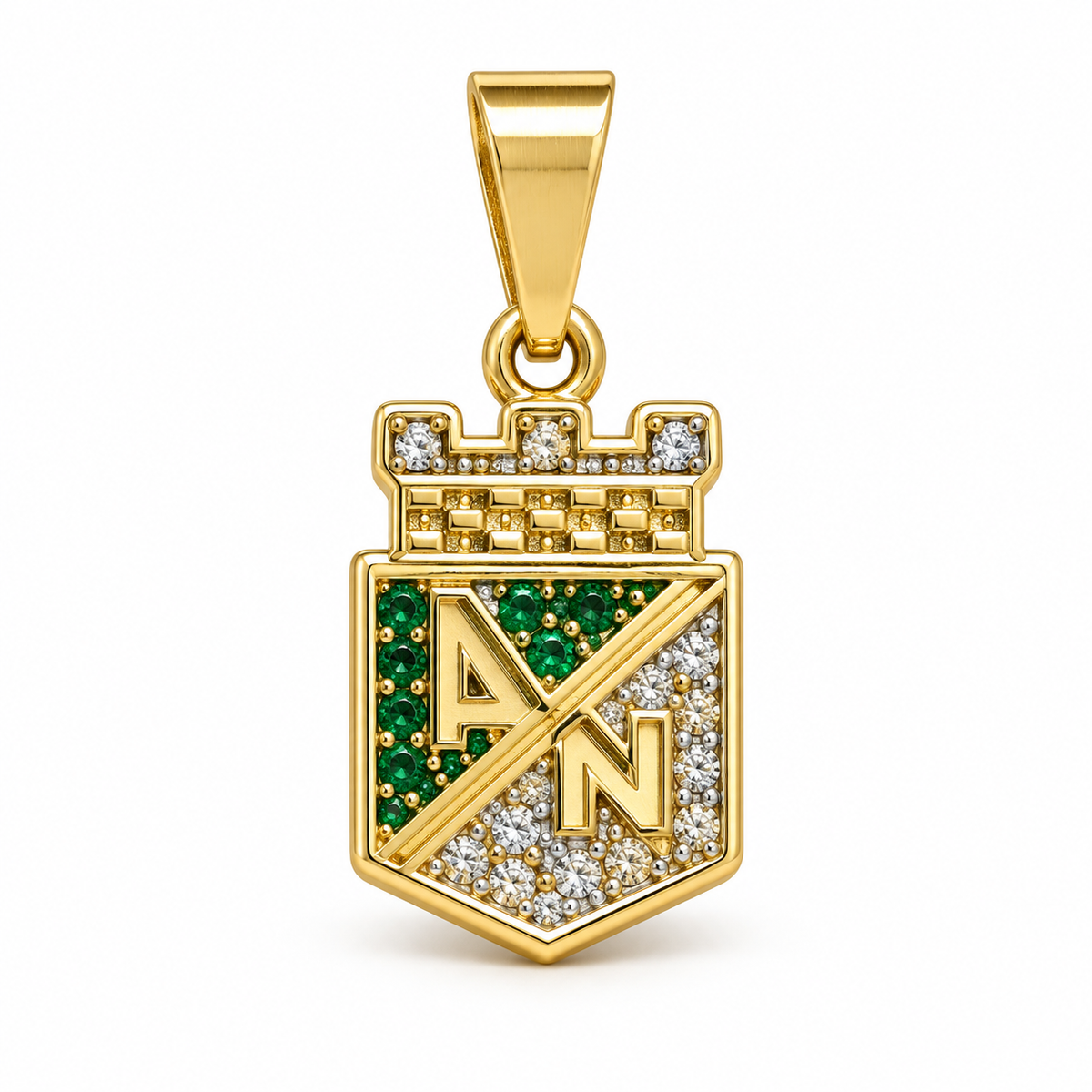 Dije Escudo Nacional circonado sin cadena