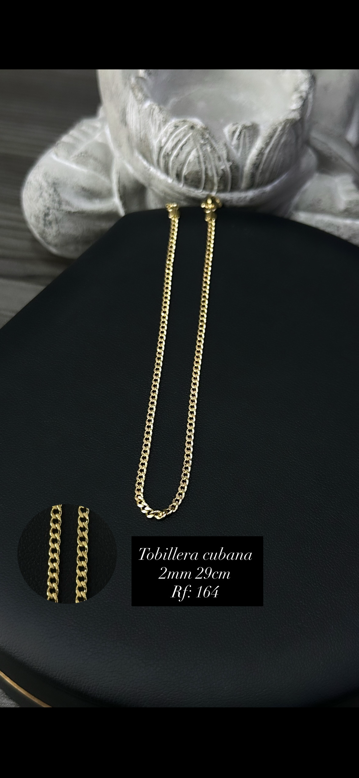 Tobillera Cubana 2 mm – 29 cm Ref. 164