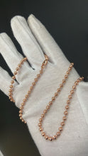 Cargar imagen en el visor de la galería, ¡Super Promoción! Cadena Militar Diamantado oro laminado 18k  rosa
