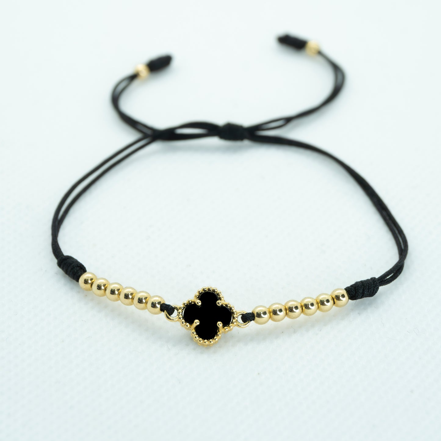 PULSERA TEJIDA DOBLE HILO VC NEGRO