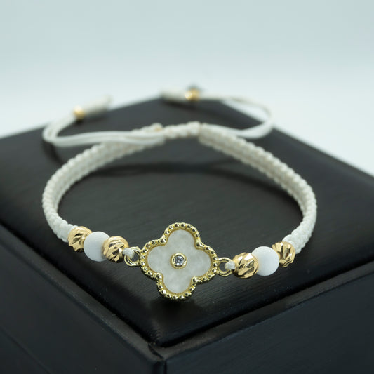 PULSERA TEJIDA NEOPRENO. VC BLANCA