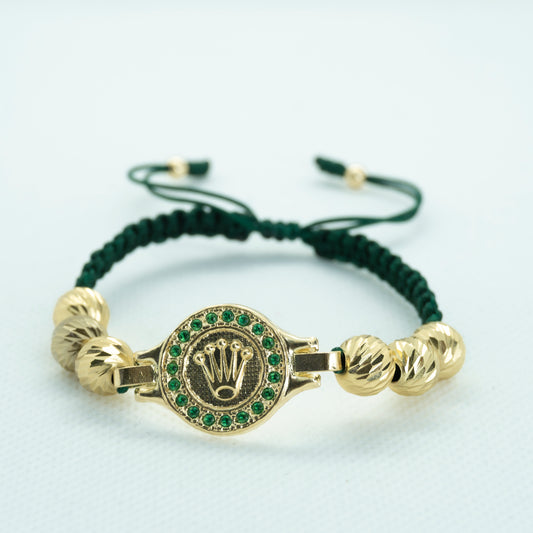PULSERA TEJIDA RX GRANDE VERDE.