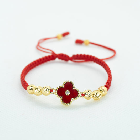 PULSERA TEJIDA BALIN DIAMANTADO. VC