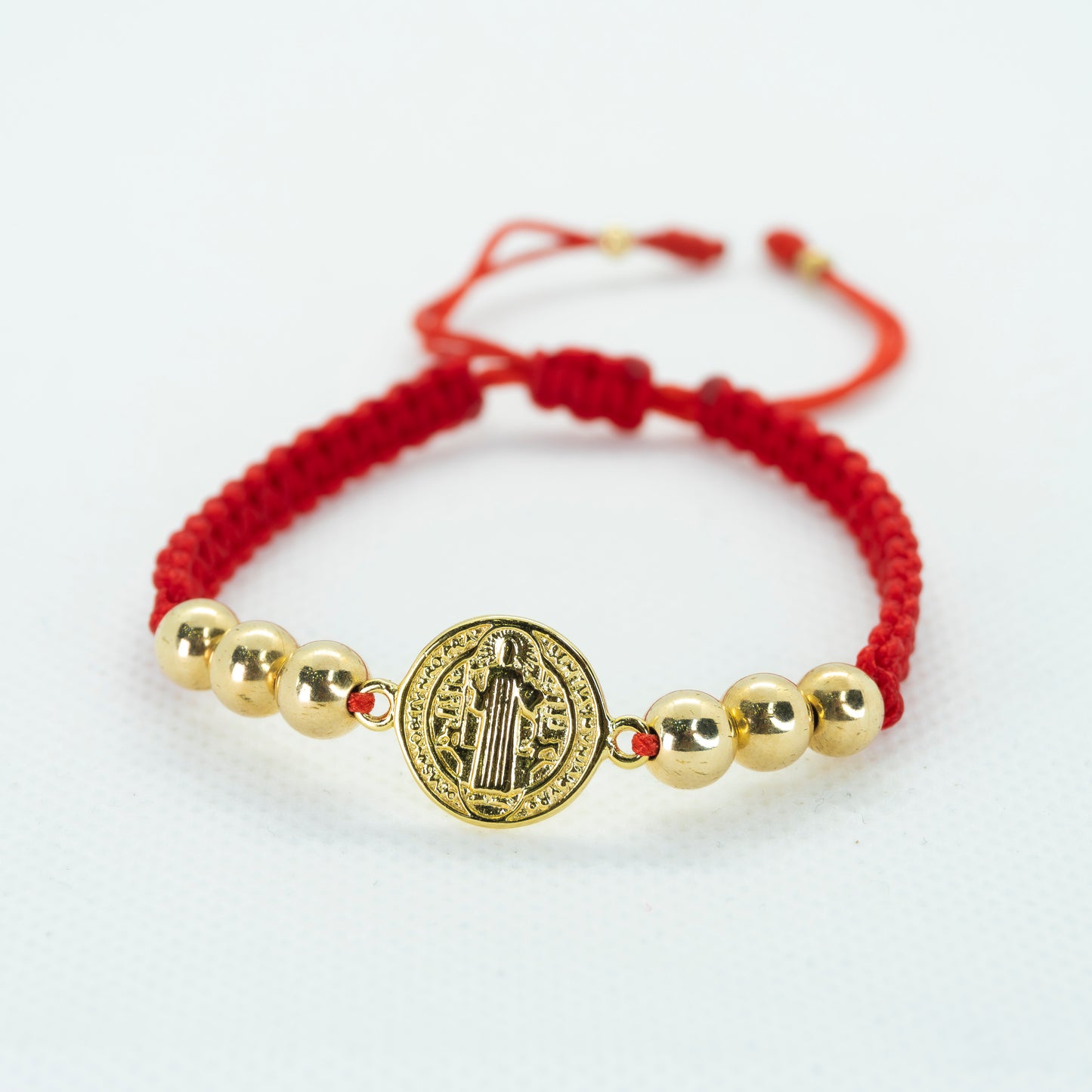 PULSERA TEJIDA DIJE SAN BENITO PROTECCION