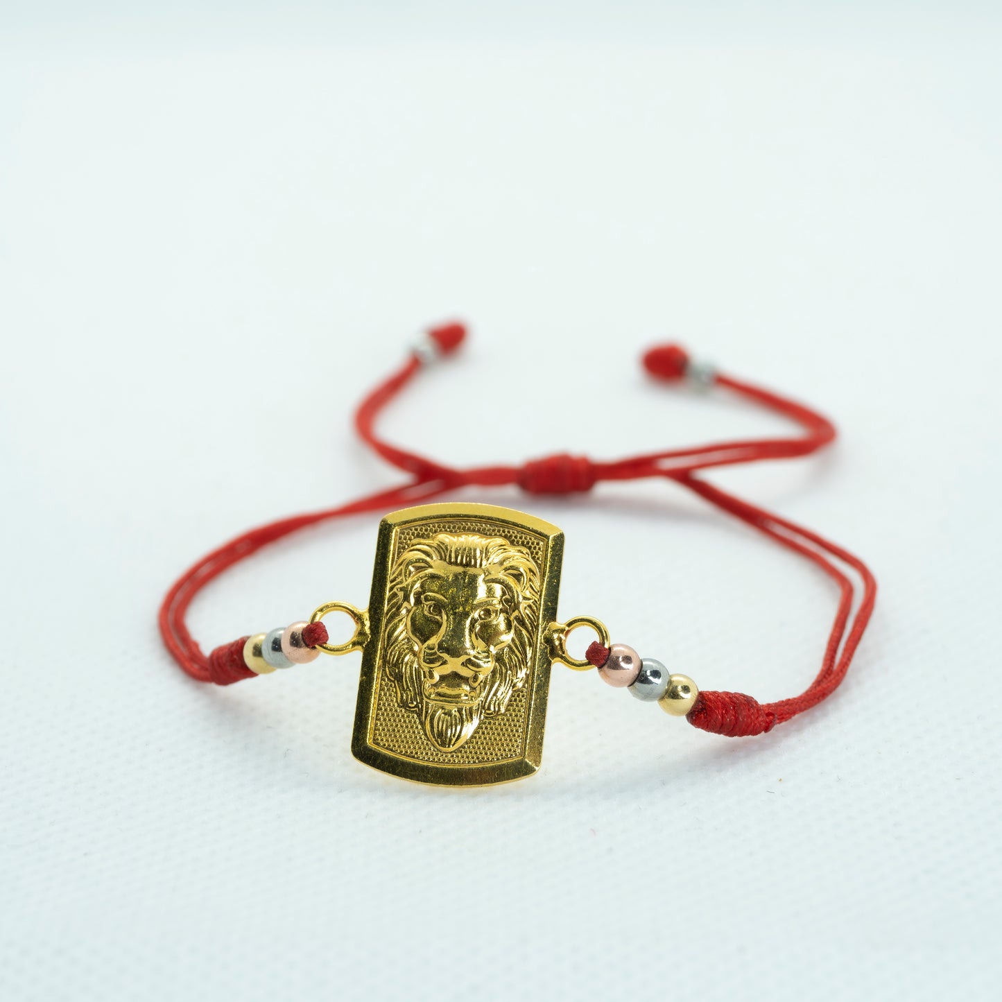 PULSERA DOBLE HILO PLACA LEON
