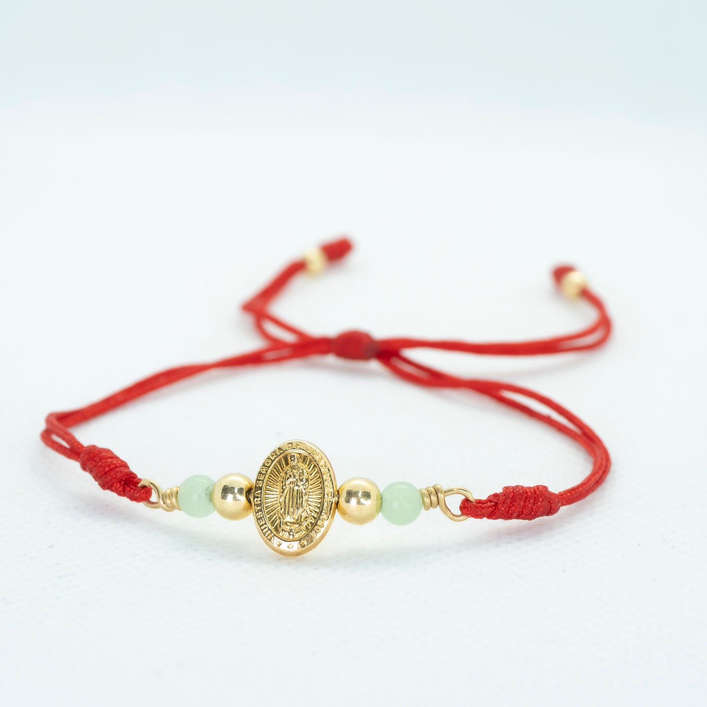 PULSERA DOBLE HILO CON DIJE VIRGEN GUADALUPE