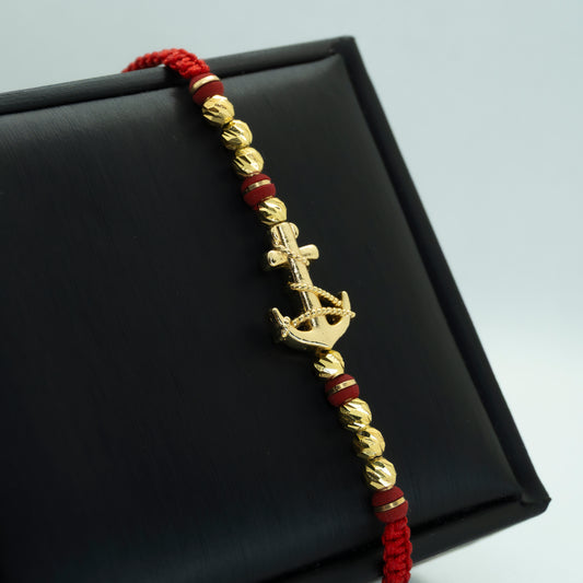 PULSERA TEJIDA NEOPRENO ARG CON DIJE ANCLA