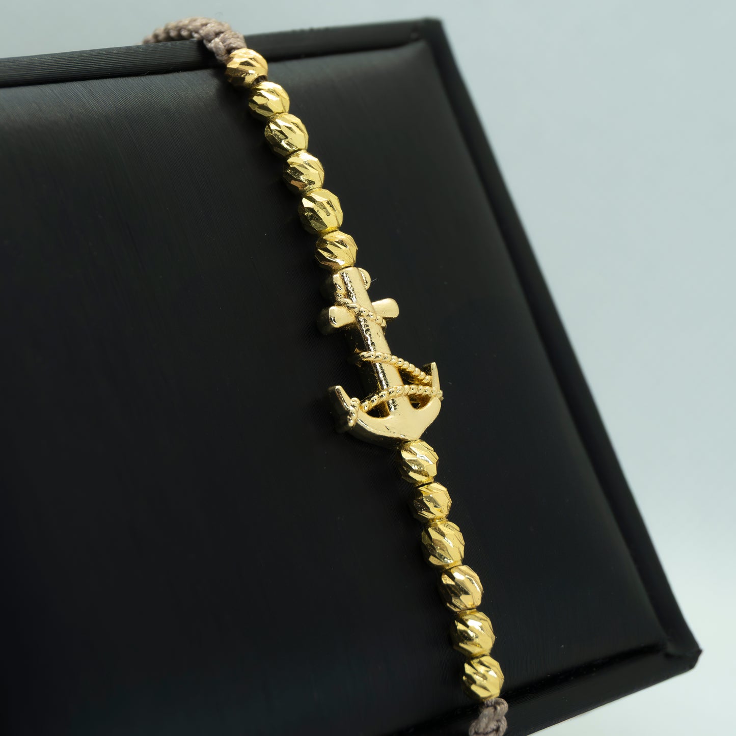 PULSERA TEJIDA CON BALIN DIAM. DIJE ANCLA