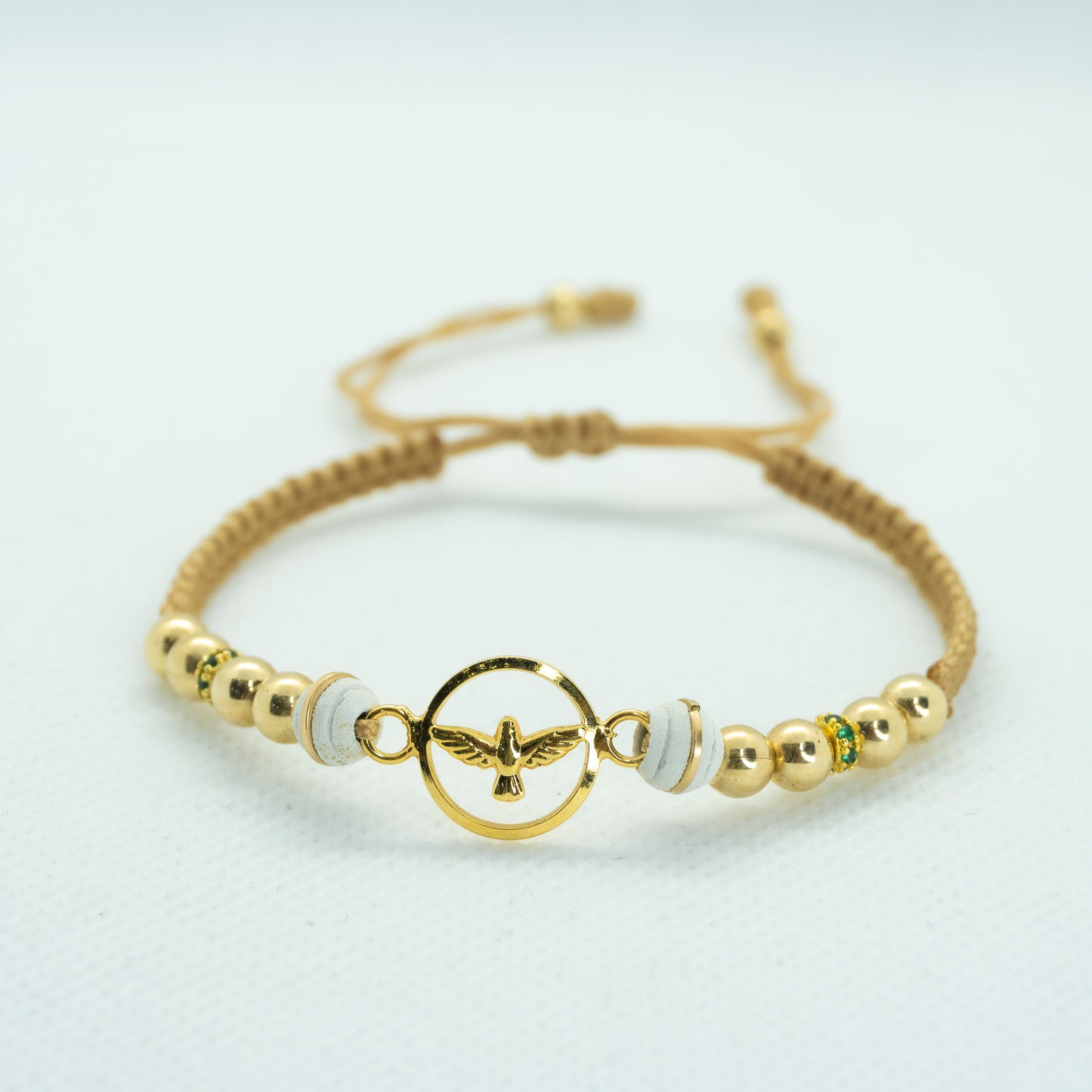 PULSERA TEJIDA CON NEOPRENO ARG. Y DIJE PALOMA