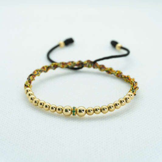 PULSERA TEJIDA EN BALIN CON RONDEL