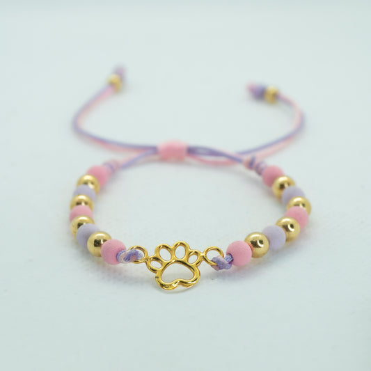 PULSERA TEJIDA BALIN CON NEOPRENO Y DIJE HUELLA
