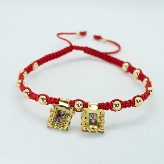 PULSERA TOBILLERA CON BALIN Y DIJES PROTECCION