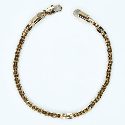PULSERA TEJIDO ESLABON CUADRADO