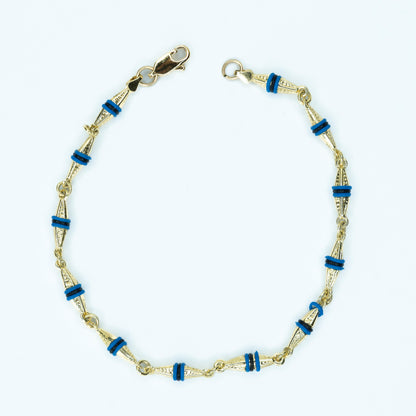 PULSERA TEJIDO RUSTICO DUBAI AMARILLO DELGADA