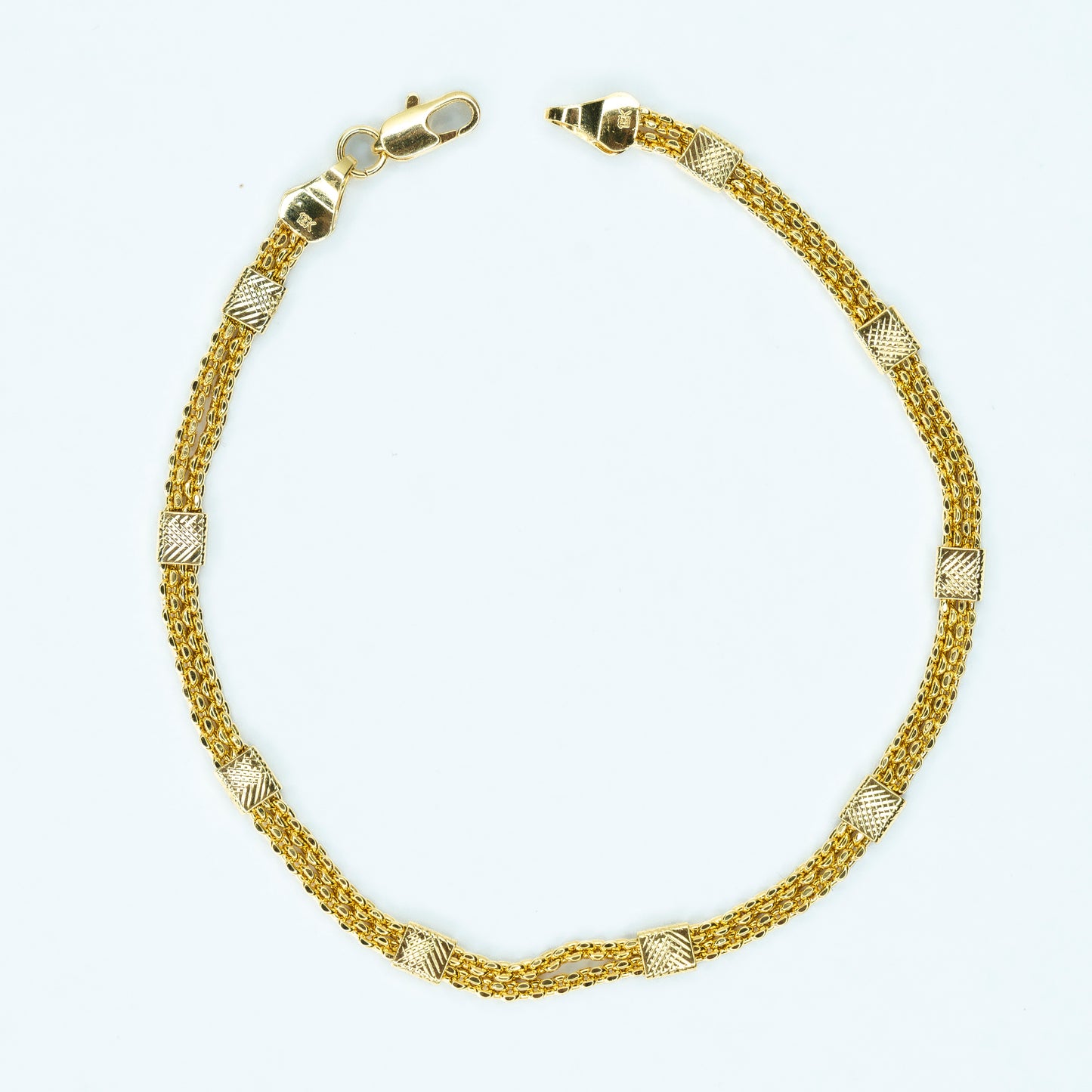 PULSERA TEJIDO CHINO CON ESLABON DELGADA