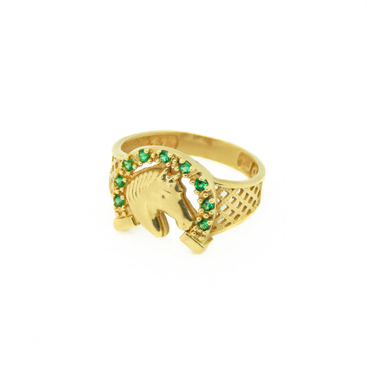 ANILLO CABALLO VERDE