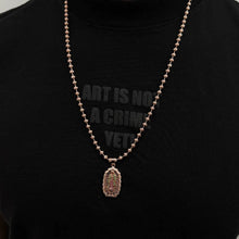 Cargar imagen en el visor de la galería, ¡Super Promoción! Cadena Militar Oro Laminado 18k Rosada Dije Virgen Guadalupe Mediana
