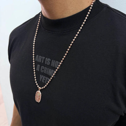¡Super Promoción! Cadena Militar Oro Laminado 18k Rosada Dije Virgen Guadalupe Mediana