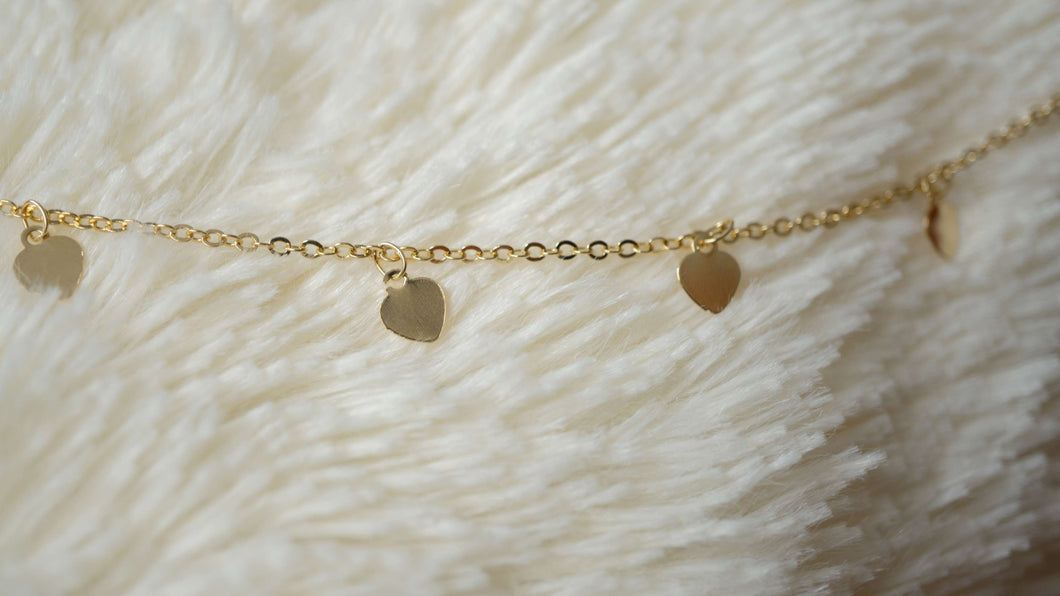 Pulsera Argolla Corazones 17CM