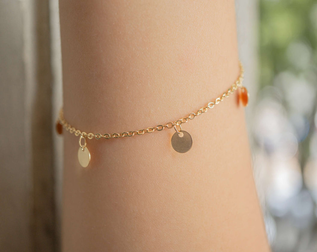 Pulsera Argolla Lamina Circulo 18CM