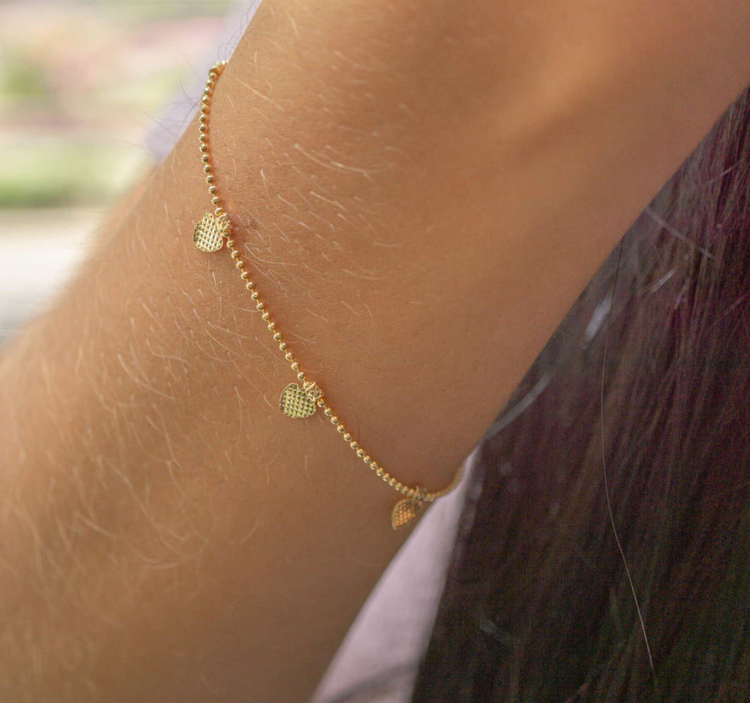 Pulsera Militar Corazones 18CM