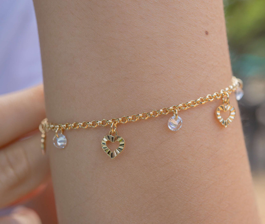 Pulsera Corazón Swarovski 18CM