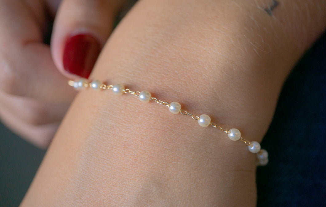 Pulsera Perla 2mm 18cm