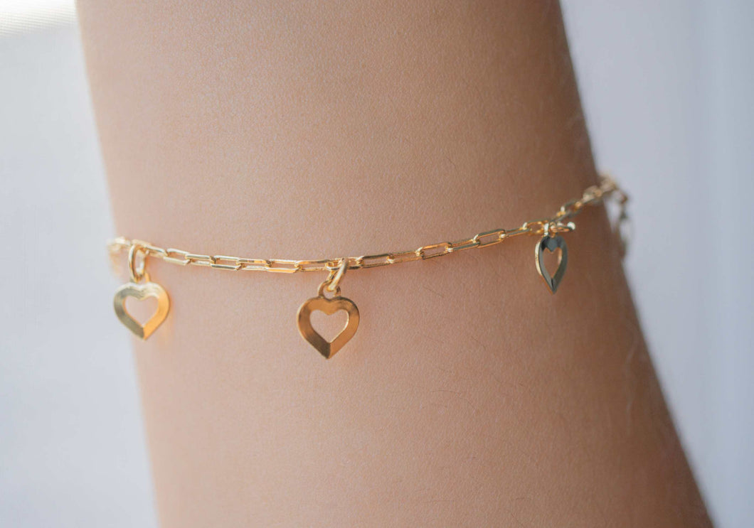 Pulsera Gourmet Corazones 18cm
