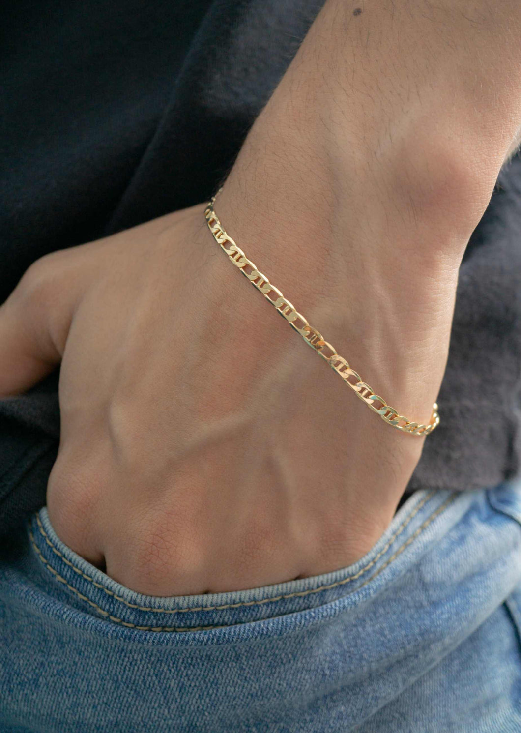 Pulsera Escalera 1X1 3MM 21CM