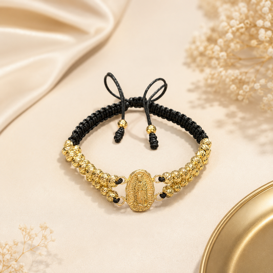 PULSERAS BALINES DOBLE CARRIL VIRGEN GUADALUPE