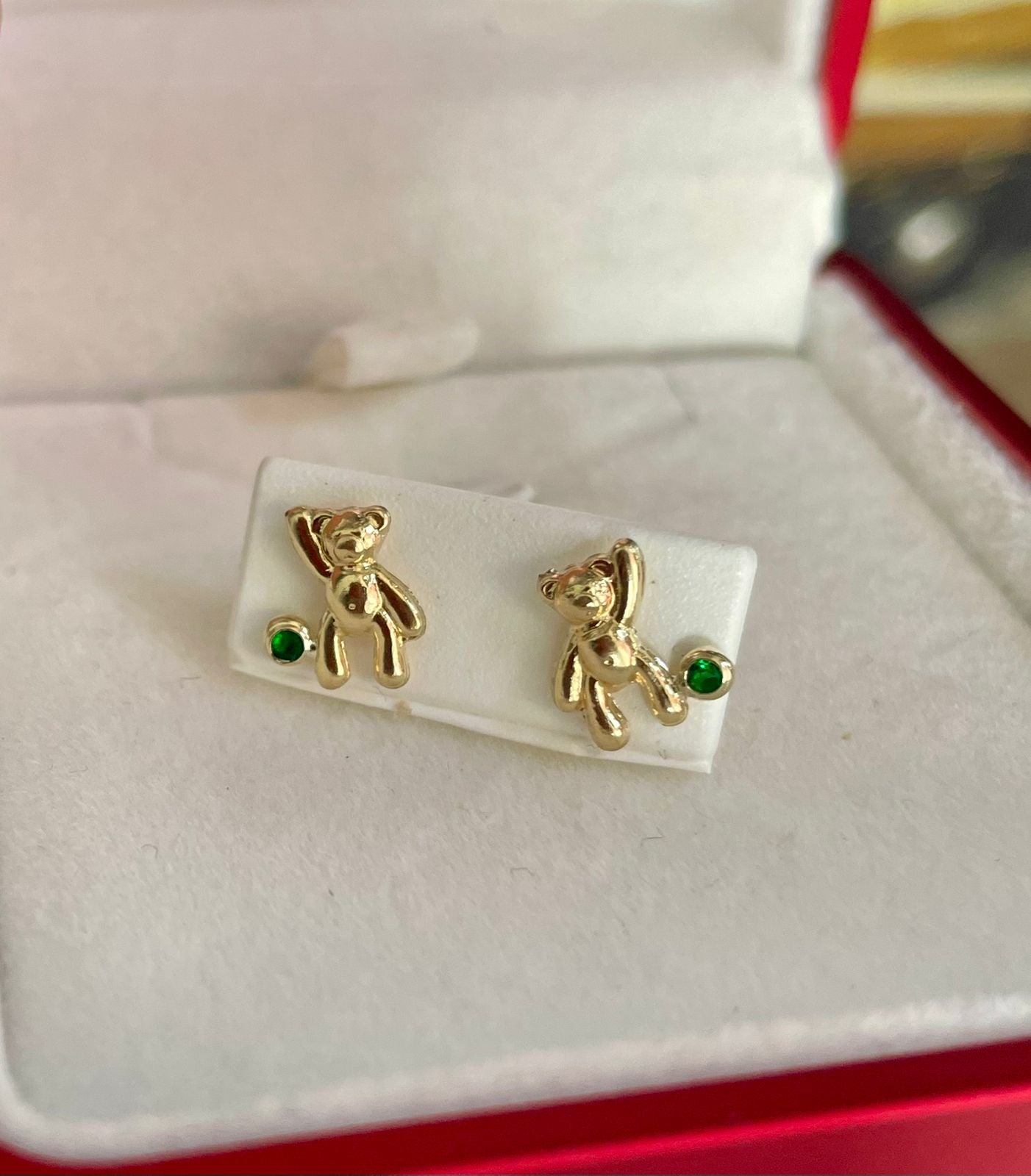 TOPO OSITO ZIRCON VERDE ROSCA DE SEG.