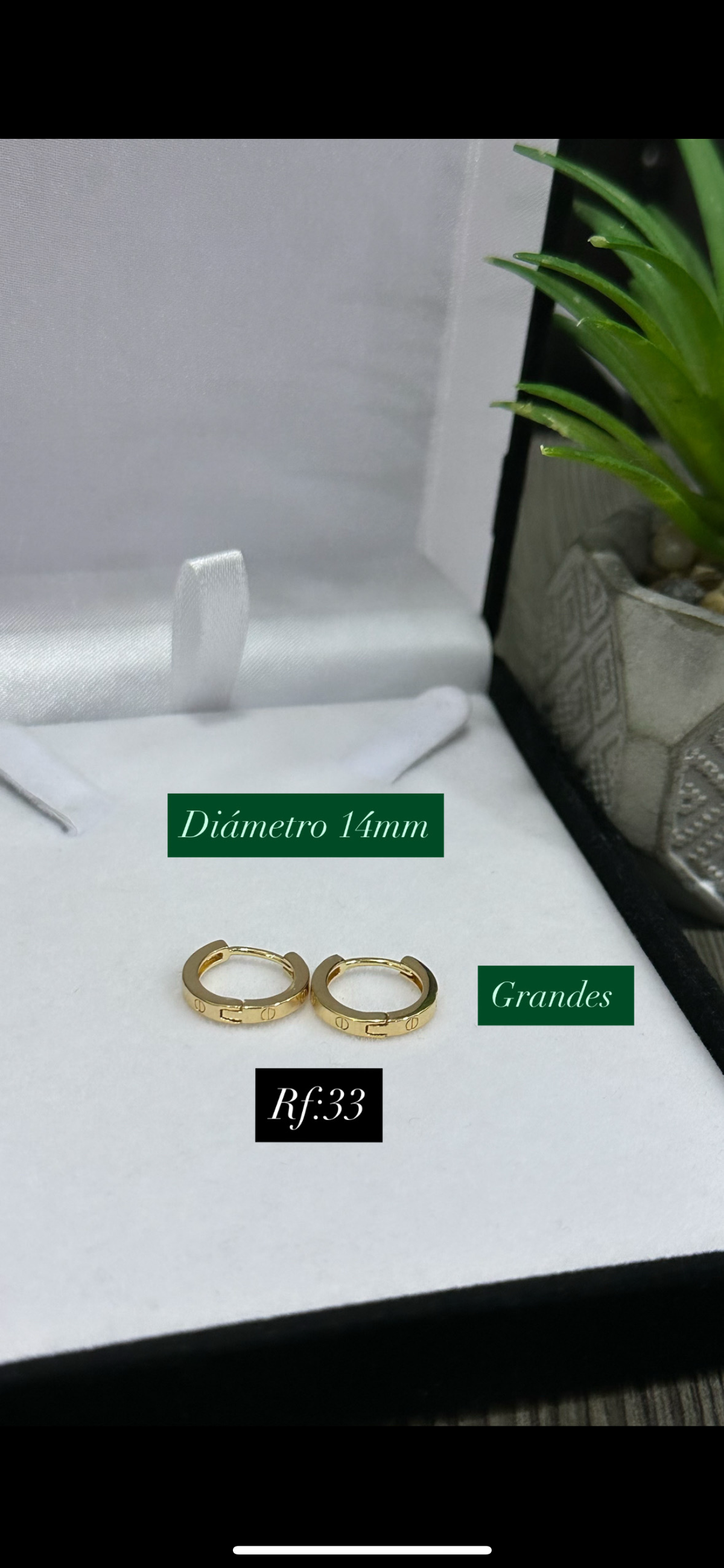 CANDONGA CON ZIRCONES GRANDE 14 MM – REF. 33