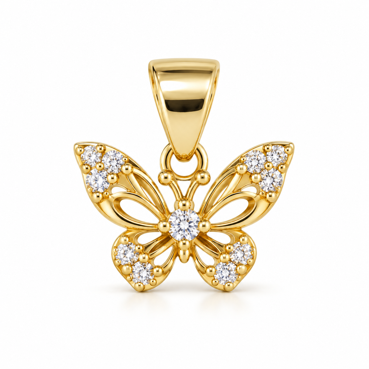 Dije Mariposa circonada sin cadena