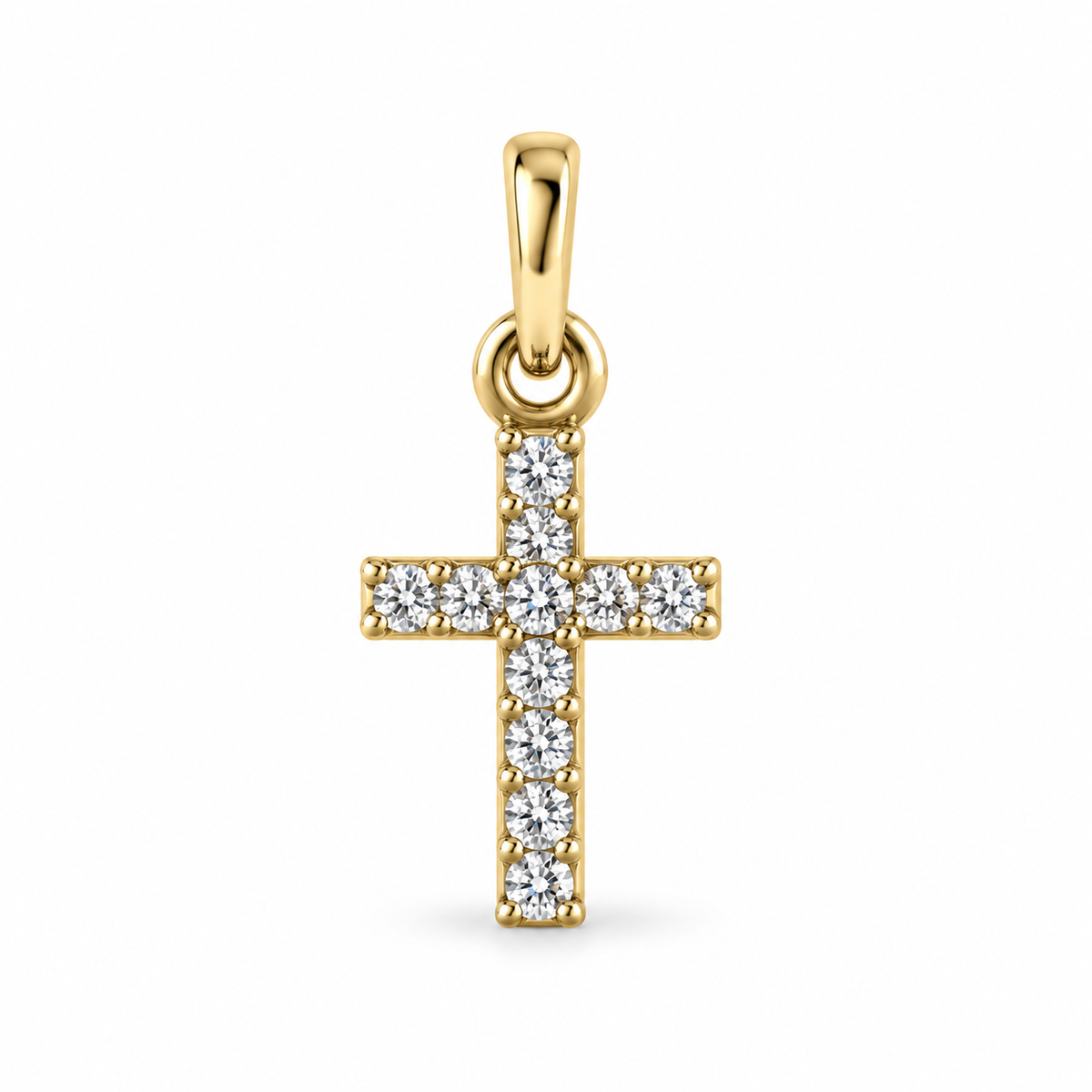 Dije Cruz mini circonada sin cadena