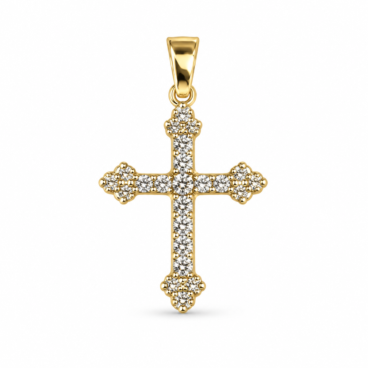 Dije Cruz diamantada sin cadena