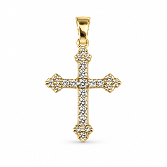 Dije Cruz diamantada sin cadena