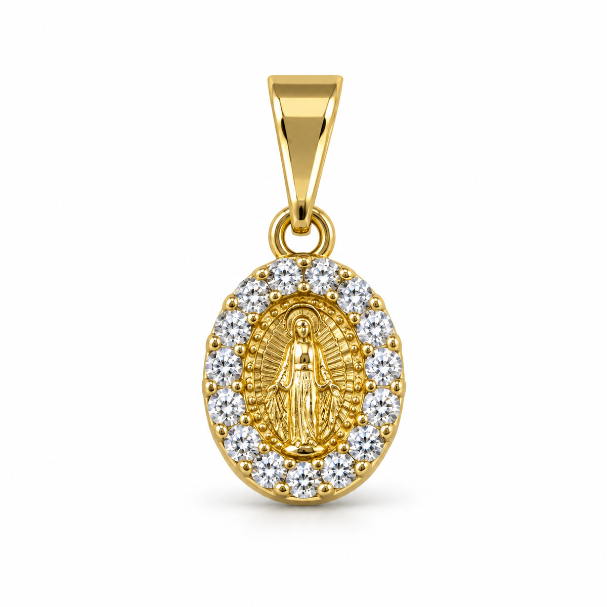 Dije Virgen Milagrosa circonada pequeña sin cadena