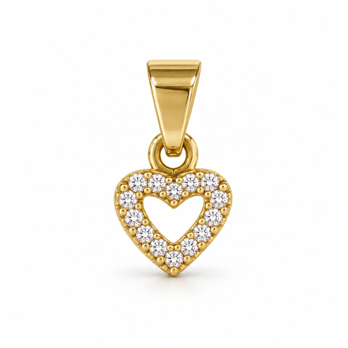 Dije Corazón circonado pequeño sin cadena