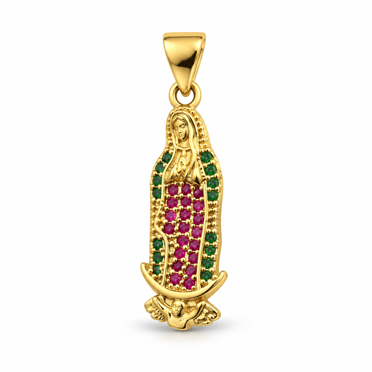 Dije Virgen de Guadalupe mediana sin cadena