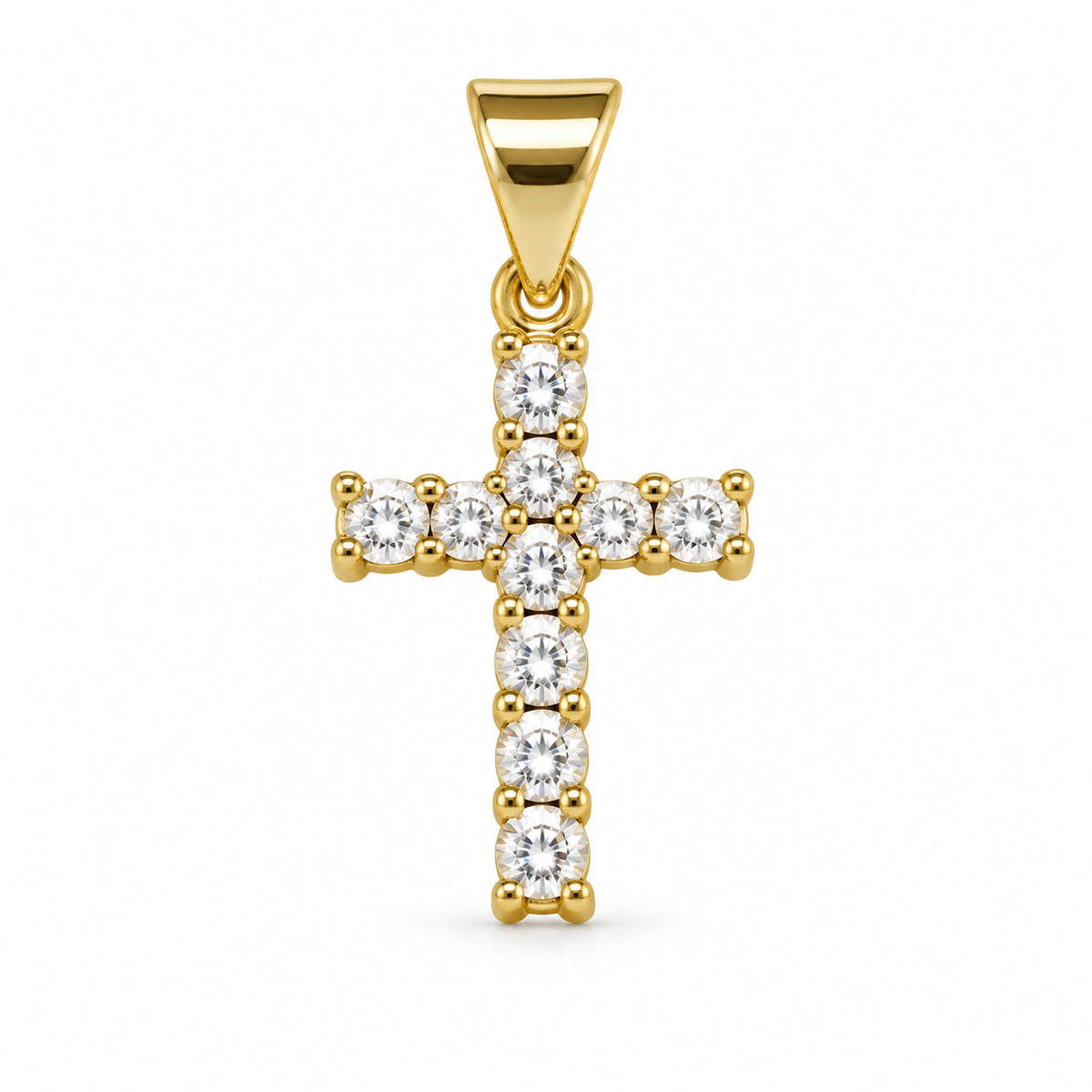 Dije Cruz de diez circones sin cadena