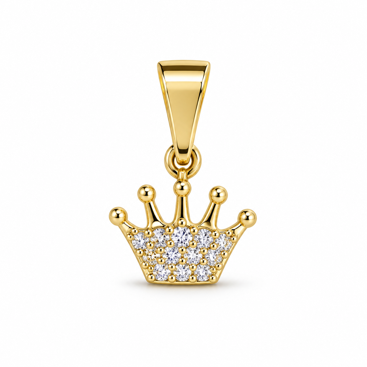 Dije Corona trono circonada sin cadena