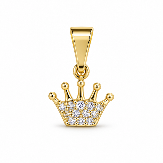 Dije Corona trono circonada sin cadena