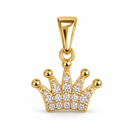 Dije Corona con circones sin cadena