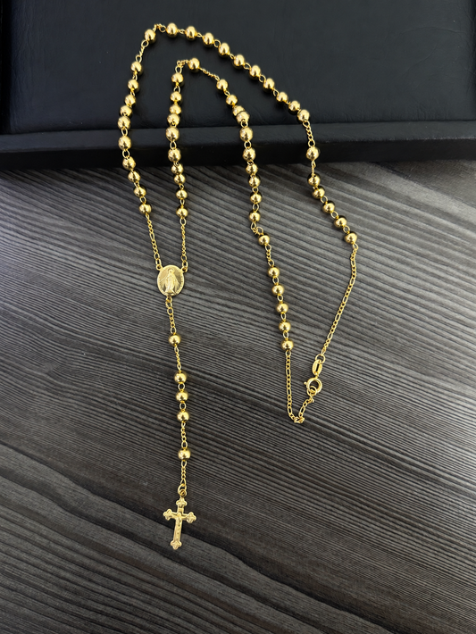 Camándula Virgen Milagrosa con balines de 5 mm · 60 cm