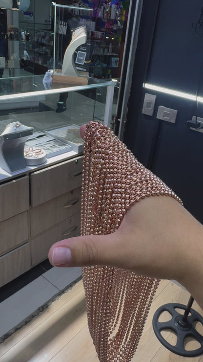 ¡Super Promoción! COMBO Cadena Militar Oro Rosada Laminado 18k con Pulsera