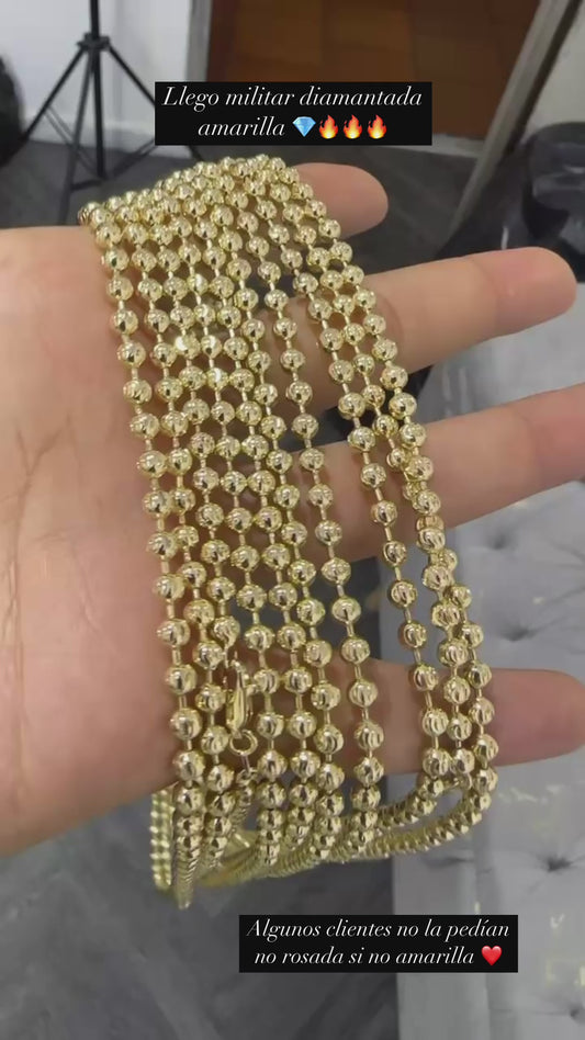 ¡Super Promoción! Cadena Militar Oro Laminado 18k